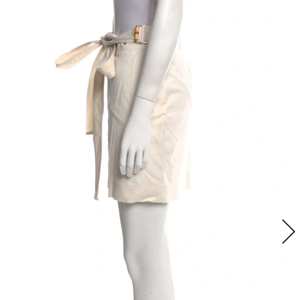 Gucci ivory/white belted bamboo skirt - Picture 2 of 13